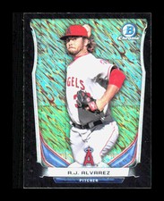 2014 Bowman Chrome Mini Black Shimmer Refractor R.J. Alvarez #4 Angels
