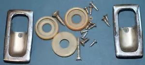 Mercedes Benz W113 230SL 250SL 280SL OEM door lock bezels, 1 pair - Picture 1 of 3