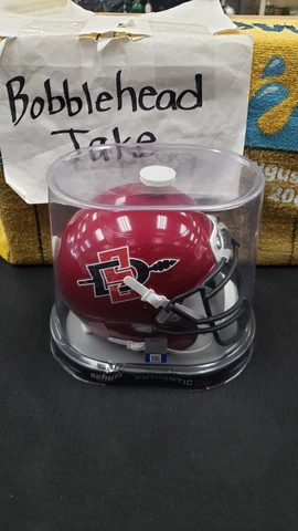 NIB SAN DIEGO STATE AZTECS SCHUTT AUTHENTIC MINI NCAA FOOTBALL HELMET BLANK Cover