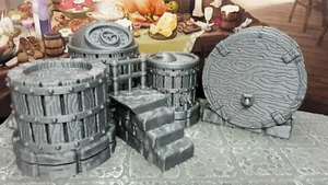 3 Piece Dwarven Brewing System 28mm Model Dungeons & Dragons Scatter Terrain - Picture 1 of 5