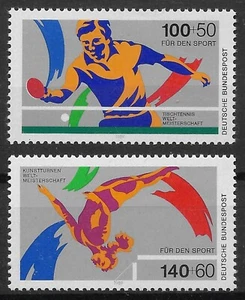 Federación 1989 ** Juego Mi 1408-09 deporte ayuda deportiva tenis de mesa gimnasia artística 03529X - Imagen 1 de 3