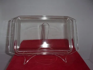 Pyrex Ersatzdeckel 550C Platzspardeckel nur Vintage Klarglas EUC KEINE CHIPS - Bild 1 von 7