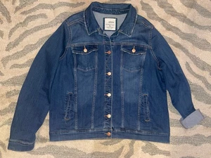 Sonoma The Everyday Jeansjacke Damen XL Blau Distressed Stretch Freizeit Modern - Bild 1 von 6