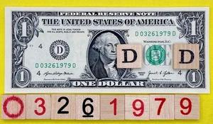 UNC March 26 1979 Birthday Date Note Fancy Serial Number $1 Dollar Bill CRISP FW - Picture 1 of 8