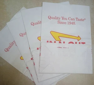 LOT (4) VINTAGE IN N OUT BURGER BAGS 8.5" X 12" *Possibly An Employee Gift READ* - Picture 1 of 5