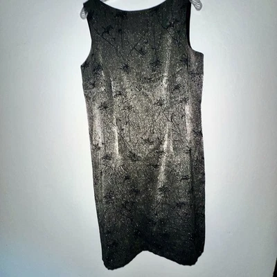 Vestido Carol Anderson California Talla 10 Mujer Sin Mangas Gris Brillante Cierre de Cremallera Foto 1 de 4