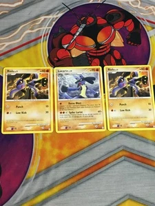 D666 POKEMON TCG LEYENDAS DESPIERTO LUCARIO 61 RIOLU 2X 117 LP-MP - Imagen 1 de 24
