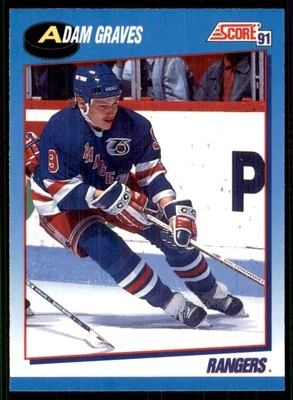 1991-92 Score Canadian #594 Adam Graves New York Rangers - Image 1 of 2