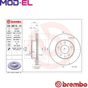 2x BRAKE DISC 09.9615.14 FOR PEUGEOT BOXER/Platform/Chassis/Bus/Van DJY 1.9L - Picture 1 of 9