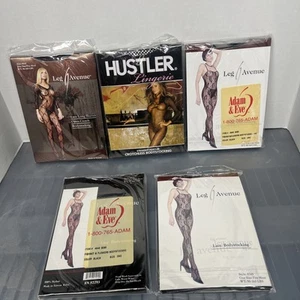 Leg Avenue Lace Bodystocking Lot Of 5 One Size 90-165 - Picture 1 of 6