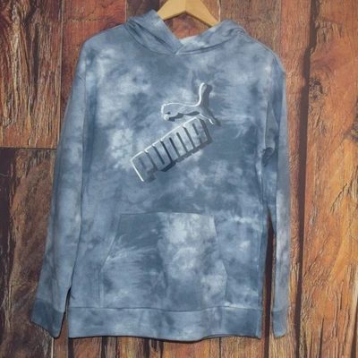 ¡Nuevo con etiquetas!  Sudadera con capucha azul jaspeada PUMA para niños talla XL (18-20) Foto 1 de 4