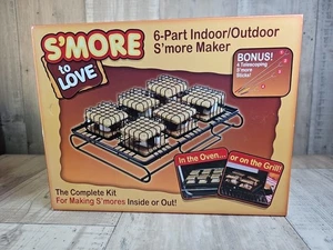 S’More to Love 6-Part Indoor Outdoor S’more Maker Kit w/ 4 Telescoping Forks - Picture 1 of 6