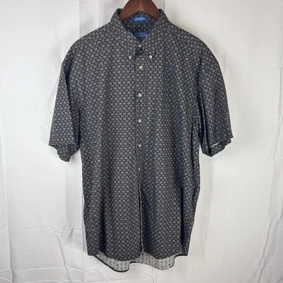 Pendleton Button Up Shirt Short Sleeve Geometric All Over Print Men's Large - Image 1 of 4