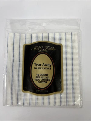 New MCG Textiles Tear Away Waste Canvas 10 Count Size 12 X 12” - Image 1 of 2