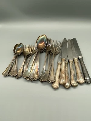 Menübesteck 90er Hartglanz WMF (?) barockes Design 30 Teile 1.362 gr für 6 Pers. - Bild 1 von 4