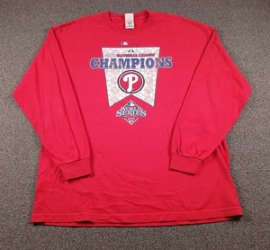 Camiseta Philadelphia Phillies Serie Mundial Manga Larga Hombre Talla XL MLB 2008 - Imagen 1 de 9