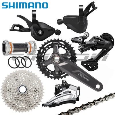 Shimano Deore 2×10 Speed Groupset M4100 Crankset Shifter FD-M618 RD-M4120 BB52 - Image 1 of 4