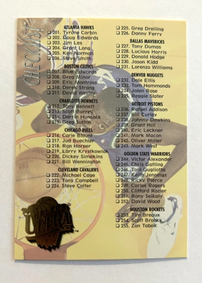 94-95 FLEER ULTRA BASKETBALL CARDS - COMPLETE YOUR SET - Image 1 of 1