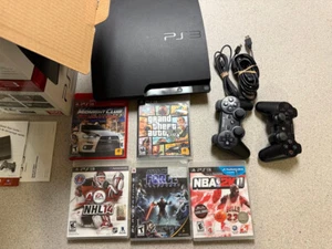 Sony PlayStation 3 160GB Console CECH-3001A in Original Box ~ Tested + 5 GAMES - Picture 1 of 7