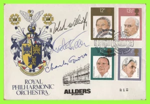 G.B. 1980 British Conductors set on R.P.O. signed First Day Cover, Festival Hall - Picture 1 of 1