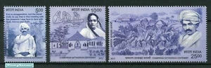 India 2017 Champaran Satyagraha Centenary Mahatma Gandhi stamp set 3v MNH - Picture 1 of 2