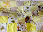 Handmade Childrens Quilt Yellow Patchwork