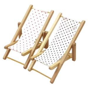 2 Pcs Mini-Möbel Mikro-Landschafts-Miniatur-Strandkorb Mini-Lounge-Sessel - Bild 1 von 12