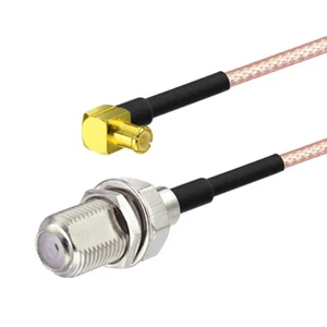 MCX Plug to F Female Cable RG316 12" for DVB-T DVB-T2 RTL SDR USB Stick Dongle - Picture 1 of 3