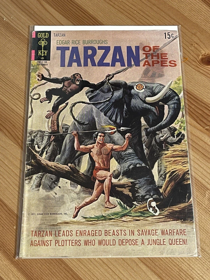 TARZAN COMICS #203 SEPT 1971 GOLD KEY JESSE MARSH ART See Pics Vintage - Image 1 of 2