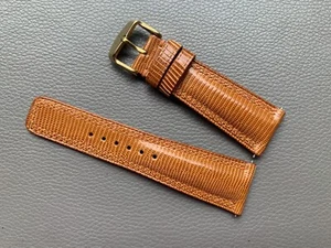 Beige Genuine Lizard skin leather watch strap band 16 17 18 19 20 21 22 23 26mm - Picture 1 of 13