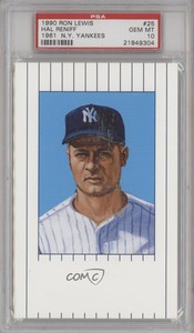 1990 Ron Lewis 1961 New York Yankees /10000 Hal Reniff #25 PSA 10 GEM MT