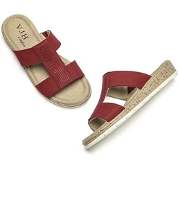 Comfortable sandals for Women's, Slip-on Low Slippers Wedge Light Hounds Slide - Picture 1 of 6