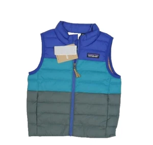 Patagonia Kids Baby Down Sweater Vest Passage Blue Sleeveless Zip Toddler 3T - Picture 1 of 8