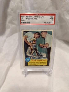 1963 Topps Astronauts John Glenn (Getting Into His Suit) #38 3-D PSA 7 - Picture 1 of 2