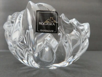 Jarrón Rogaska cristal llama elemento cuenco Eslovenia vintage Foto 1 de 4