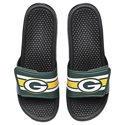 NFL Green Bay Packers Team Logo Legacy Shower Slide Flip Flop Sandals Cover