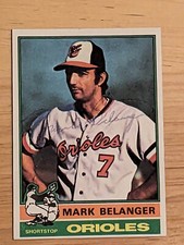 MARK BELANGER SIGNED AUTOGRAPHED 1976 TOPPS CARD # 505 BALTIMORE ORIOLES