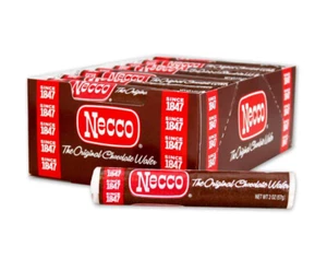 NECCO Chocolate Flavor Wafer Candy Rolls, 2-Ounce (Box of 24 Count) - Picture 1 of 2