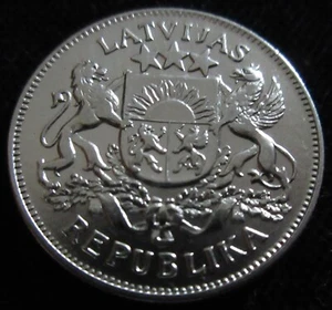 MDS LETTLAND LATVIA 2 LATI 1925, SILBER #D - Bild 1 von 2