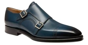 Bally Scardino 6228370 Herren Prusse Kalbs Glattleder Mönch Riemen Schuhe US 12 - Bild 1 von 6