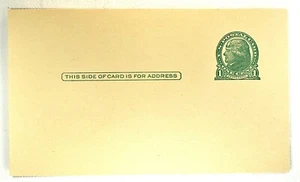 US POSTAL CARD SCOTT #UX27a DIE I DARK GREEN MINT, 1913 - Picture 1 of 2