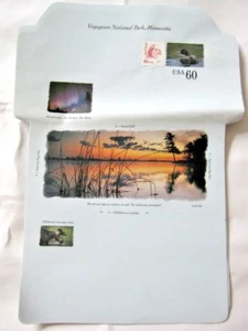Voyageurs National Park Minnesota UC65 USA 60 Cents AIR MAIL UNUSED AEROGRAMME - Picture 1 of 4