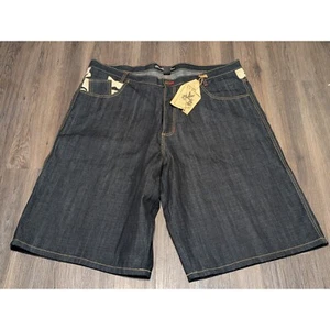 NWT Brooklyn Xpress Denim Shorts Embroidered Snake Graphic Details Size 48 - Bild 1 von 4