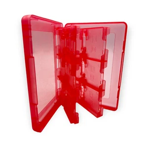 Custodia supporto gioco per cartuccia 3DS 2DS DS DS Nintendo 24 in 1 ROSSA - venditore britannico - Foto 1 di 7