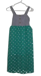 Cherokee Polka Dot Dress Button Up Sleeveless Dress Large - Picture 1 of 9