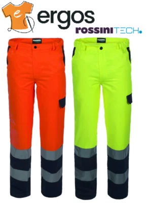 ROSSINI Pantalone BICOLORE HI-VIS Alta Visibilità Lavoro Rifrangente Uomo A00130 - Immagine 1 di 2