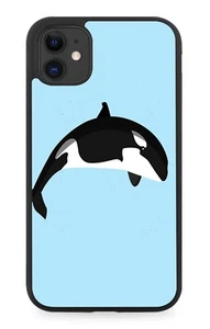 Custodia telefono gomma cartone animato Killer Whale bianco e nero e orche orche regalo J664 - Foto 1 di 2