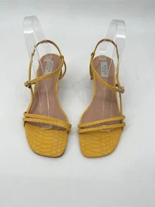 Steven Steve Madden Heels Yellow Snake Sz 8.5 N22 - Picture 1 of 6