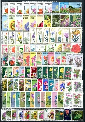 FLOWERS FLORA collection of 35 different sets MNH (147) - Image 1 of 2