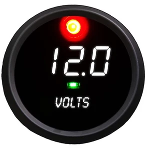 2 5/8" Volt Meter programmable alarm & output Memory Recall WHITE w/ BLACK BEZEL - Bild 1 von 4